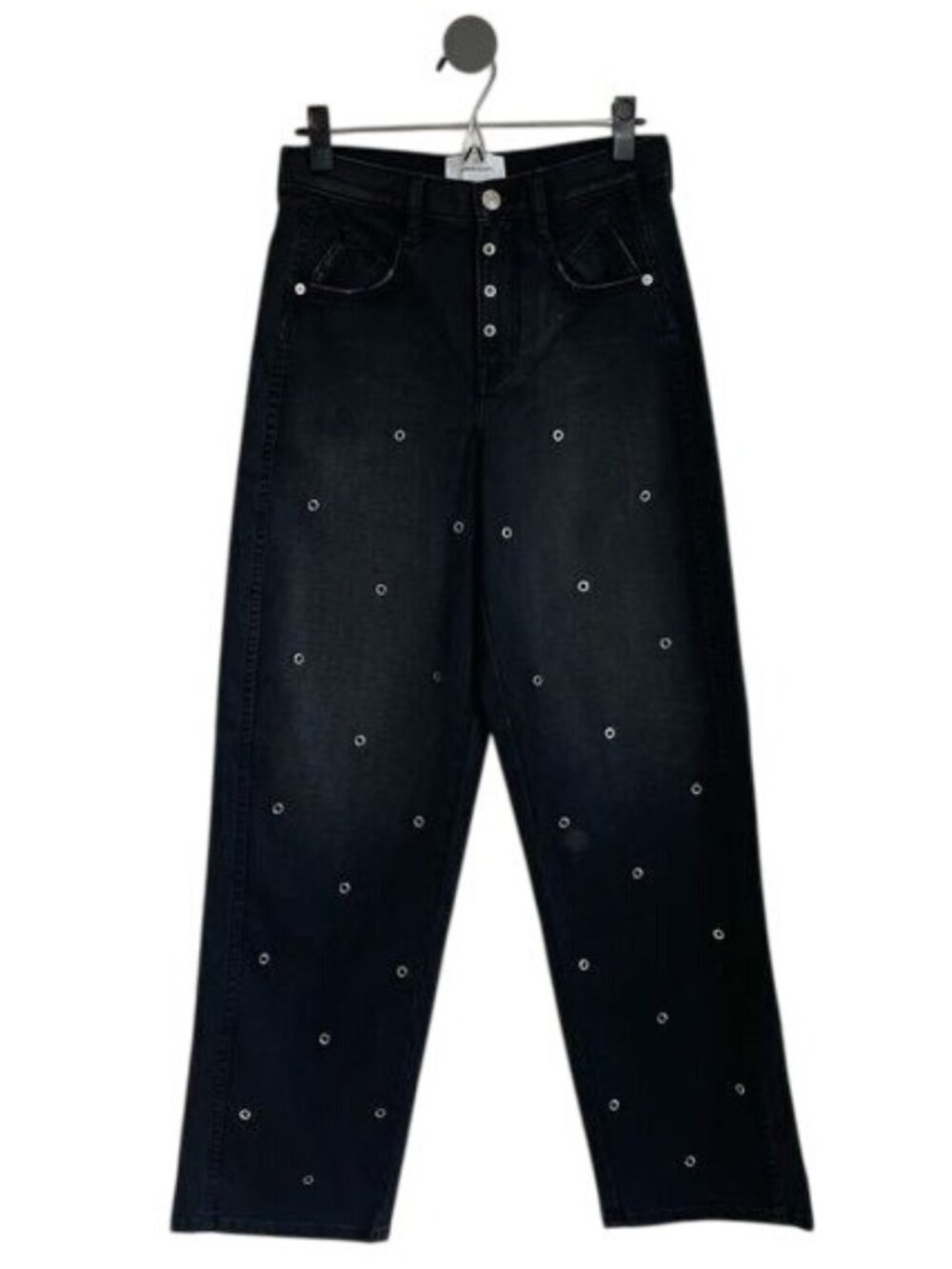 Current/Elliott Wide Leg Jean in Faded Black - 27